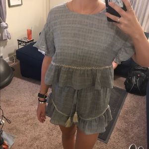 Matching set | flowy top & shorts